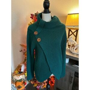 Zenana women's‎ sweater medium green